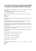 NR 462 EXAM 2 ACID-BASE PAIN IV QUESTIONS AND ANSWERS &vert; NR 462 EXAM 2 STUDY GUIDE & PRACTICE TEST 2026&sol;2027