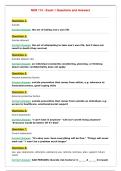 NUR 114 - Exam 1 Questions and Answers