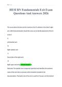 HESI RN Fundamentals Exit Exam&NewLine;Questions And Answers 2026