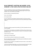 NR 462 WORKSHEET 4 QUESTIONS AND ANSWERS &vert; NR 462 WORKSHEET 4 STUDY GUIDE & PRACTICE REVIEW 2026&sol;2027
