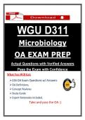 WGU D311 Microbiology OA Exam Prep &lpar;2026&rpar; &ndash; 226 Practice OA Questions & Study Guide &vert; Guarantee Pass&NewLine;