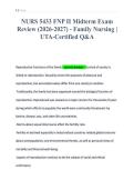 NURS 5433 FNP II Midterm Exam&NewLine;Review &lpar;2026-2027&rpar; - Family Nursing &vert;&NewLine;UTA-Certified Q&A