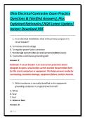 Ohio Electrical Contractor Exam Practice&NewLine;Questions & &lbrack;Verified Answers&rsqb;&comma; Plus&NewLine;Explained Rationales&vert;2026 Latest Update&vert;&NewLine;Instant Download PDF