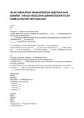 NR 462 MEDICATION ADMINISTRATION QUESTIONS AND ANSWERS &vert; NR 462 MEDICATION ADMINISTRATION STUDY GUIDE & PRACTICE TEST 2026&sol;2027