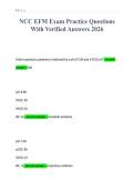 NCC EFM Exam Practice Questions&NewLine;With Verified Answers 2026
