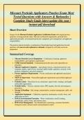 Missouri Pesticide Applicators Practice Exam Most &NewLine;Tested Questions with Answers & Rationales &vert; &NewLine;Complete Study Guide latest update this year &vert; &NewLine;instant pdf download &NewLine;