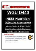 Pass WGU D440 Nutrition OA Exam &lpar;2026&rpar; &ndash; 300&plus; Practice Questions & Study Guides &vert; Guarantee Pass&NewLine;