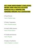 NYC HOME IMPROVEMENT CONCLUDING&NewLine;REVIEW SHEET PRACTICE SOLUTION&NewLine;BUNDLED FULLY VERIFIED ONE&NewLine;HUNDRED PERCENT PASS GUARANTEED