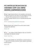 NYC MASTER ELECTRICIAN EXAM 230&NewLine;ASSESSMENT SCRIPT 2026 VERIFIED&NewLine;ANSWERS COMPREHENSIVE REVIEW