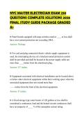 NYC MASTER ELECTRICIAN EXAM 230&NewLine;QUESTIONS COMPLETE SOLUTIONS 2026&NewLine;FINAL STUDY GUIDE PACKAGE GRADED&NewLine;A&plus;