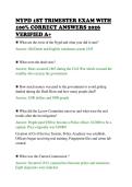 NYPD 1ST TRIMESTER EXAM WITH&NewLine;100&percnt; CORRECT ANSWERS 2026&NewLine;VERIFIED A&plus;&NewLine;