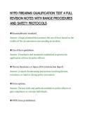 NYPD FIREARMS QUALIFICATION TEST 4 FULL&NewLine;REVISION NOTES WITH RANGE PROCEDURES&NewLine;AND SAFETY PROTOCOLS