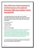 Ohio CISSP Exam Practice Questions &&NewLine;&lbrack;Verified Answers&rsqb;&comma; Plus Explained&NewLine;Rationales&vert;2026 Latest Update&vert; Instant&NewLine;Download PDF&NewLine;