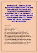NU 650 Exam 1 Advanced Health Assessment Test Bank&colon; 280&plus; Questions & Detailed Rationales &vert; 2026-2027 Edition &vert; Regis&comma; Herzing&comma; Purdue Global & SJNY Aligned &vert; A&plus; Pass