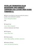 NYPD 1ST TRIMESTER EXAM&NewLine;QUESTIONS AND CORRECT&NewLine;ANSWERS 2026 LATEST PREP GUIDE&NewLine;VERIFIED A&plus;&NewLine;