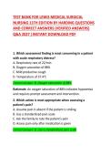Test Bank for Lewis Medical-Surgical Nursing 11th Edition by Harding &ndash; Questions and Correct Answers