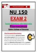 NU 150 Exam 2 &lpar;2026&sol;2027&rpar; Galen Pharmacology &ndash;  Actual Questions & Answers with Rationales &vert; Guarantee Pass