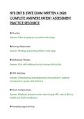 NYS EMT B STATE EXAM WRITTEN 4 2026&NewLine;COMPLETE ANSWERS PATIENT ASSESSMENT&NewLine;PRACTICE RESOURCE