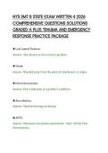 NYS EMT B STATE EXAM WRITTEN 4 2026&NewLine;COMPREHENSIVE QUESTIONS SOLUTIONS&NewLine;GRADED A PLUS TRAUMA AND EMERGENCY&NewLine;RESPONSE PRACTICE PACKAGE&NewLine;