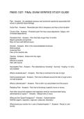 RNSG 1327- FINAL EXAM VERIFIED STUDY GUIDE