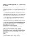 RNSG 1327 TRANSITIONS CHAPTER 10 NCLEX STYLE QUESTIONS
