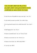 NYS ESCORT DRIVER PRACTICE&NewLine;EXAMINATION 2026 QUESTIONS WITH&NewLine;ANSWERS GUARANTEED TO PASS&period;