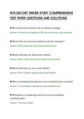 NYS ESCORT DRIVER STUDY COMPREHENSIVE&NewLine;TEST PAPER QUESTIONS AND SOLUTIONS