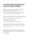 NYS ESCORT DRIVER STUDY UPDATED EXAM&NewLine;SCRIPT WITH COMPLETE ANSWERS&NewLine;