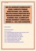 NSG 533 Advanced Pharmacology Exam 3 Test Bank&colon; 200&plus; Questions & Detailed Rationales &vert; Wilkes University &vert; 2026-2027 Edition