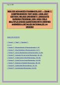 NSG 533 Advanced Pharmacology Exam 1 Test Bank&colon; 250&plus; Questions & Detailed Rationales &vert; Wilkes University &vert; 2026-2027 Edition