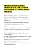 NURS 4331 UNIVERSITY OF TEXAS&NewLine;ARLINGTON N4331 EXAM 1 PEDS UTA&NewLine;CERTIFICATION EVALUATION SET 2026&NewLine;GRADED A&plus;&NewLine;