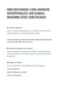 NURS 5220 MODULE 3 2026 ADVANCED&NewLine;PATHOPHYSIOLOGY AND CLINICAL&NewLine;REASONING STUDY GUIDE PACKAGE&NewLine;