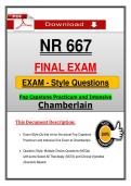 NR 667 Final Exam &lpar;2026&sol;2027&rpar; Chamberlain FNP Capstone &ndash;  Actual Questions & Answers &lpar;Guarantee Pass&rpar;
