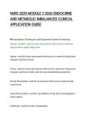 NURS 5220 MODULE 3 2026 ENDOCRINE&NewLine;AND METABOLIC IMBALANCES CLINICAL&NewLine;APPLICATION GUIDE