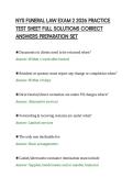 NYS FUNERAL LAW EXAM 2 2026 PRACTICE&NewLine;TEST SHEET FULL SOLUTIONS CORRECT&NewLine;ANSWERS PREPARATION SET&NewLine;