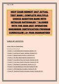 OECP Exam Test Bank&colon; 215 Questions & Detailed Rationales &vert; Operating Engineers Certification Program &vert; Crane Fundamentals&comma; Rigging&comma; Load Charts & OSHA &vert; 2026-2027 Edition