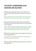 NYS NOTARY COMPREHENSIVE EXAM&NewLine;QUESTIONS AND SOLUTIONS