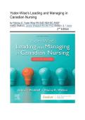 Test Bank - Yoder-Wise's Leading and Managing in Canadian Nursing&comma; 2nd Edition &lpar;Waddell&comma; 2020&rpar;&comma; Chapter 1-32 Fully Covered