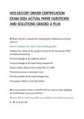 NYS ESCORT DRIVER CERTIFICATION&NewLine;EXAM 2026 ACTUAL PAPER QUESTIONS&NewLine;AND SOLUTIONS GRADED A PLUS