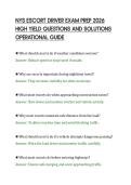 NYS ESCORT DRIVER EXAM PREP 2026&NewLine;HIGH YIELD QUESTIONS AND SOLUTIONS&NewLine;OPERATIONAL GUIDE&NewLine;
