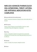 NURS 5334 ADVANCED PHARMACOLOGY&NewLine;2026 ANTIMICROBIAL THERAPY ANTIVIRAL&NewLine;AND ANTIFUNGAL MEDICATIONS NOTES&NewLine;COMPILATION