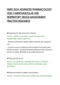 NURS 5334 ADVANCED PHARMACOLOGY&NewLine;2026 CARDIOVASCULAR AND&NewLine;RESPIRATORY DRUGS MANAGEMENT&NewLine;PRACTICE RESOURCE