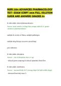 NURS 5334 ADVANCED PHARMACOLOGY&NewLine;TEST 1 EXAM SCRIPT 2026 FULL SOLUTION&NewLine;GUIDE AND ANSWERS GRADED A&plus;