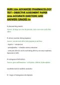 NURS 5334 ADVANCED PHARMACOLOGY&NewLine;TEST 1 OBJECTIVE ASSESSMENT PAPER&NewLine;2026 ACCURATE QUESTIONS AND&NewLine;ANSWERS GRADED A&plus;&NewLine;