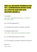 NURS 5334 ADVANCED PHARMACOLOGY&NewLine;TEST 2 COMPREHENSIVE REVIEW PAPER&NewLine;2026 UPDATED QUESTIONS WITH&NewLine;SOLUTIONS GRADED A&plus;