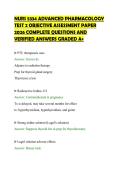 NURS 5334 ADVANCED PHARMACOLOGY&NewLine;TEST 2 OBJECTIVE ASSESSMENT PAPER&NewLine;2026 COMPLETE QUESTIONS AND&NewLine;VERIFIED ANSWERS GRADED A&plus;&NewLine;