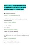 NURS 5355 ULTRASOUND AND MRI&NewLine;COMPREHENSIVE QUESTIONS WITH&NewLine;VERIFIED PRACTICE SOLUTIONS