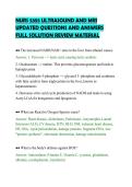 NURS 5355 ULTRASOUND AND MRI&NewLine;UPDATED QUESTIONS AND ANSWERS&NewLine;FULL SOLUTION REVIEW MATERIAL