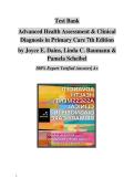 TEST BANK FOR ADVANCED HEALTH ASSESSMENT & CLINICAL DIAGNOSIS IN PRIMARY CARE&comma; 7TH EDITION BY DAINS&comma; BAUMANN & SCHEIBEL &vert;&vert; ISBN&colon; 9780323832076 &vert;&vert; VERIFIED & RECENTLY UPDATED VERSION &lbrace;JUST RELEASED&rcub;