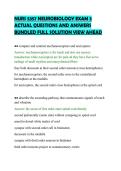 NURS 5357 NEUROBIOLOGY EXAM 3&NewLine;ACTUAL QUESTIONS AND ANSWERS&NewLine;BUNDLED FULL SOLUTION VIEW AHEAD&NewLine;
